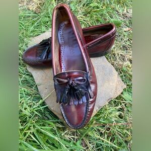 Vintage COLE HAAN Men’s Tassel Kiltie Loafers – Size 8 D – Burgundy Leather